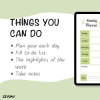 Picture of Green Printable Weekly Planner Digital Download